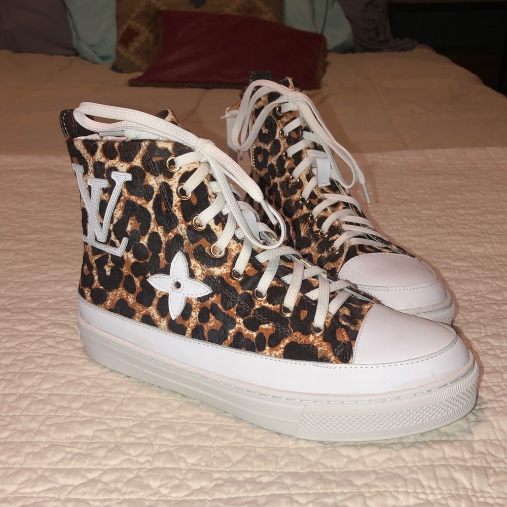 Louis Vuitton cheetah high tops